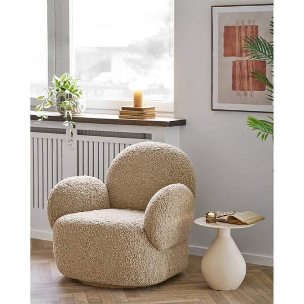 Fehér-natúr színű bambusz asztali lámpa műanyag búrával (magasság 18 cm) Stafford – House Nordic-image-2
