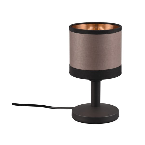 Fekete-barna asztali lámpa (magasság 22 cm) Davos – Reality