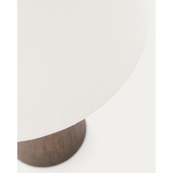 Fehér-sötét natúr színű asztali lámpa textil búrával (magasság 49,5 cm) Marga – Kave Home-image-4