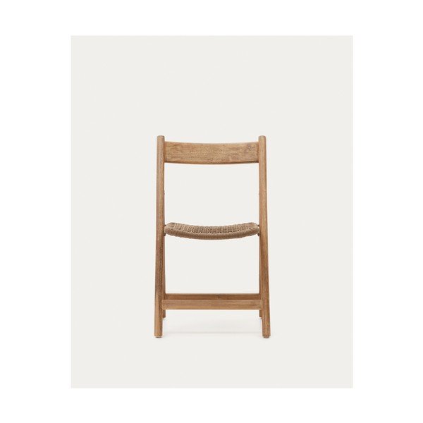 Barna-natúr színű tömörfa kerti szék Dandara – Kave Home-image-4