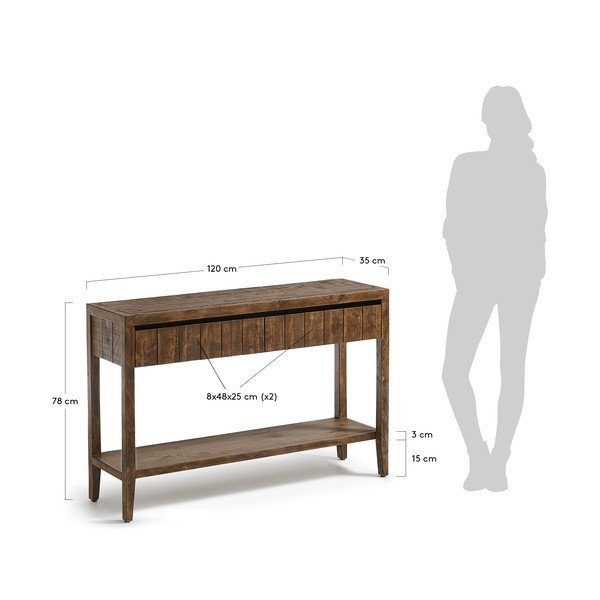 Woody fekete konzolasztal - La Forma-image-1