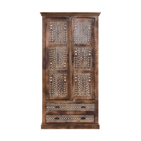 Barna mangófa ruhásszekrény 190x45 cm Maneesh – Støraa