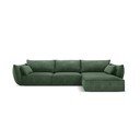 Sötétzöld sarokkanapé (jobb oldali) Vanda – Mazzini Sofas