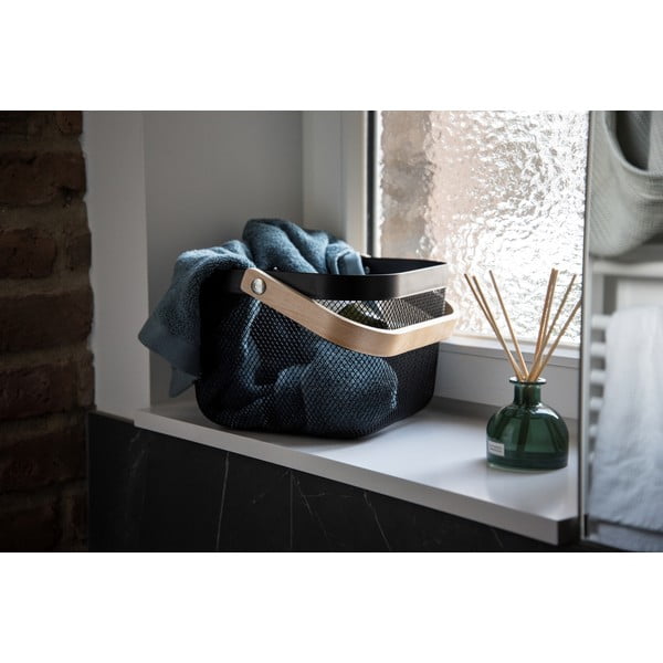 Fekete fürdőszobai rendszerező bambusz fogantyúval - Wenko-image-4