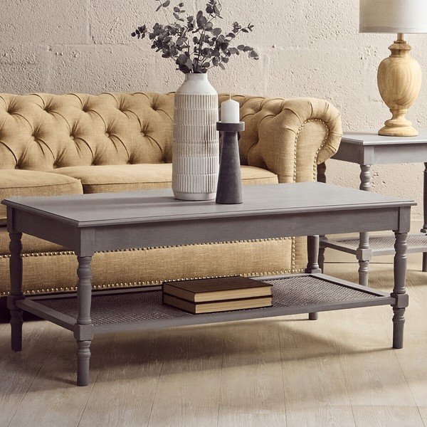 Szürke dohányzóasztal 60x120 cm Heritage – Premier Housewares-image-3