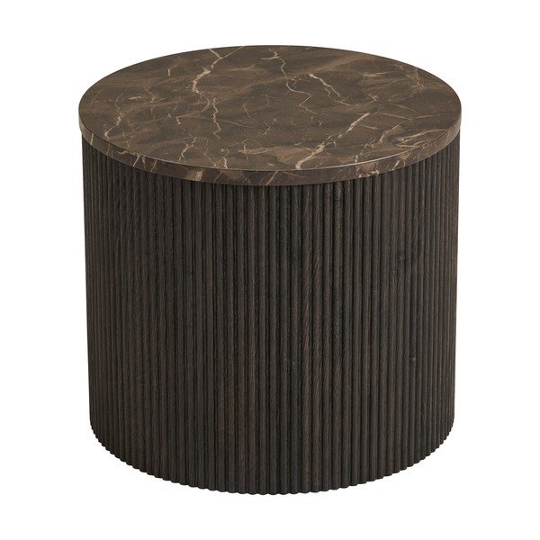 Kerek tárolóasztal márvány dekoros asztallappal ø 45 cm Rota – House Nordic