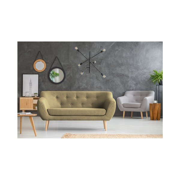 Sicile barna 2 személyes kanapé világos lábakkal - Mazzini Sofas-image-4