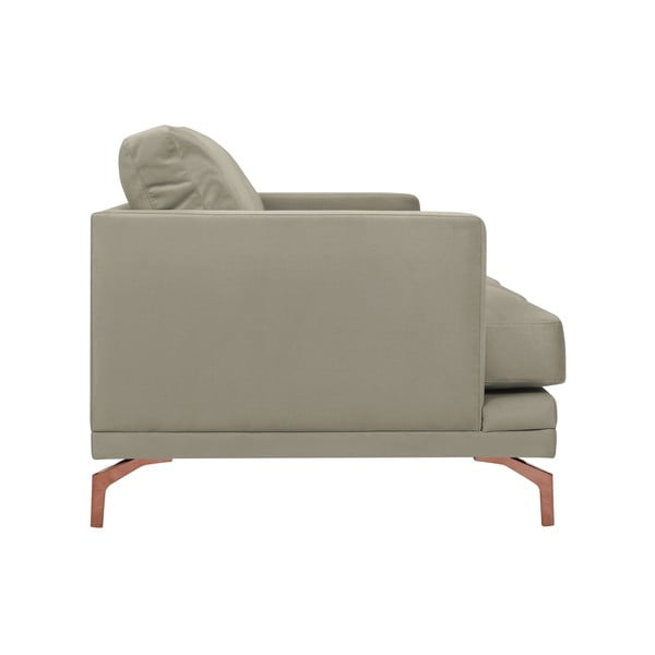 Jupiter bézs háromszemélyes kanapé, aranyszínű lábakkal - Windsor & Co Sofas-image-2
