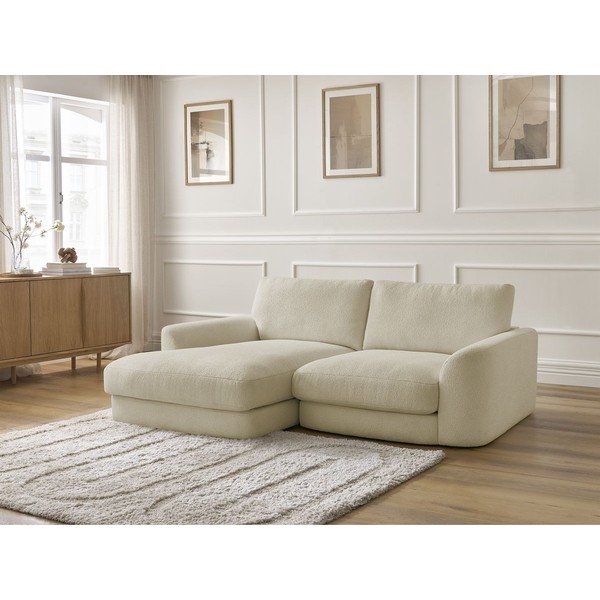 Bézs buklé sarokkanapé (bal oldali-heverő résszel) Leonore – Bobochic Paris-image-4