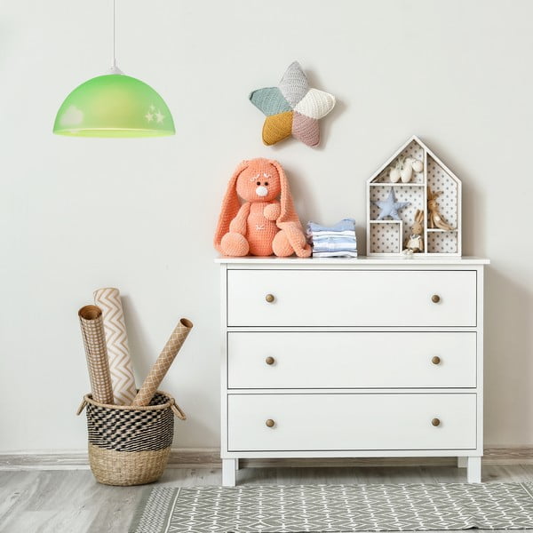 Zöld gyerek lámpa üveg búrával ø 30 cm Day & Night – LAMKUR-image-2