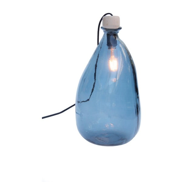 Tropez kék lámpa újrahasznosított üvegből, ø 34 cm - Velvet Atelier