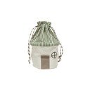 Zöld-krémszínű textil játéktároló kosár ø 26x40 cm Koya – OYOY Mini