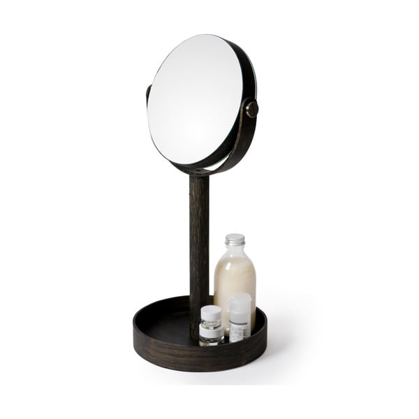Magnify Dark asztali tükör, tölgyfa polccal - Wireworks-image-1