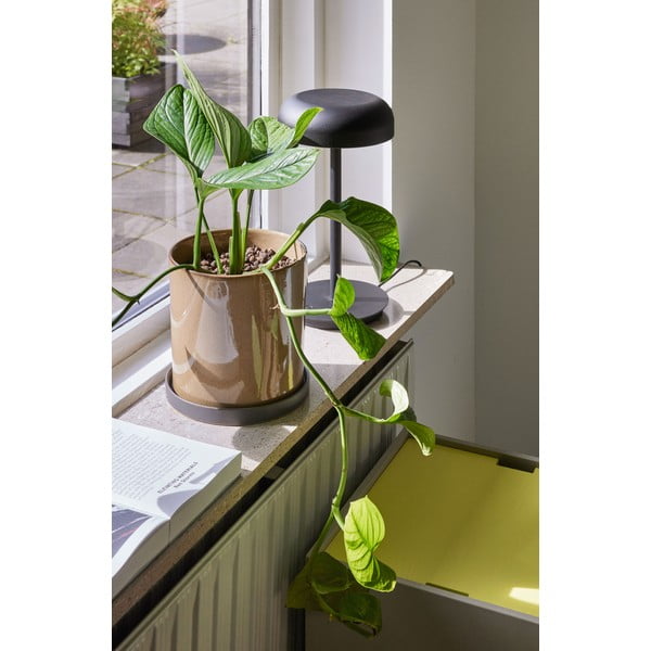 Fekete LED dimmelhető asztali lámpa (magasság 37 cm) Velo – Hübsch-image-1