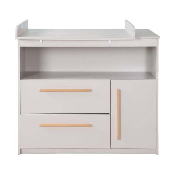Világosszürke gyerek komód pelenkázó feltéttel 107x98x75 cm Lea – Roba