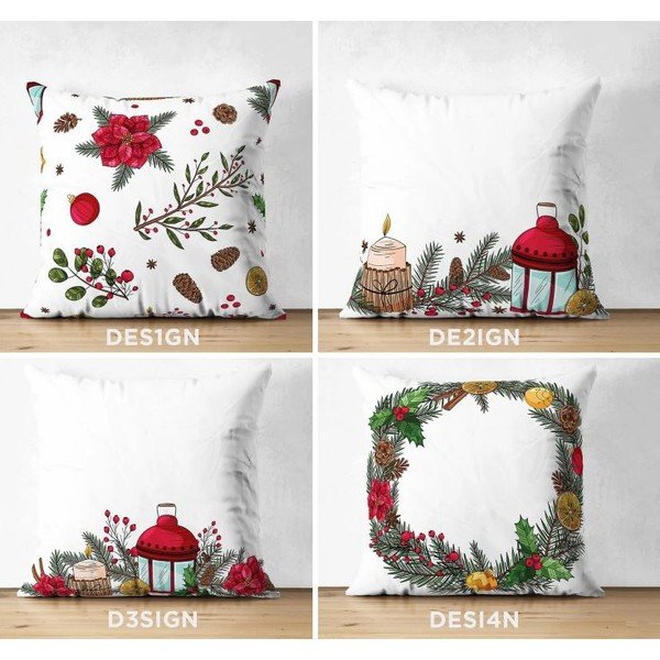 Párnahuzat szett 4 db-os karácsonyi mintával 43x43 cm Merry Christmas – Mila Home-image-1