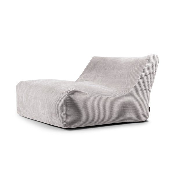 Világosszürke kordbársony babzsákfotel Sofa Lounge – SLOWDOWN
