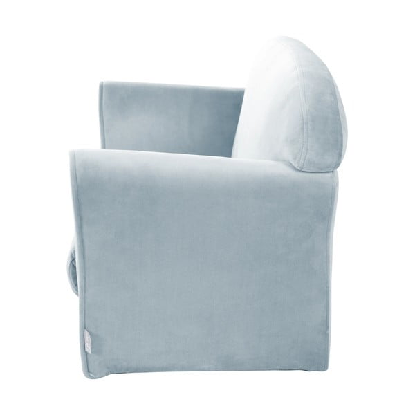 Világoskék bársony gyerek kanapé 78 cm Lil Sofa – Roba-image-2