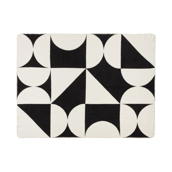 Fekete-krémszínű takaró 150x200 cm Tul – noo.ma