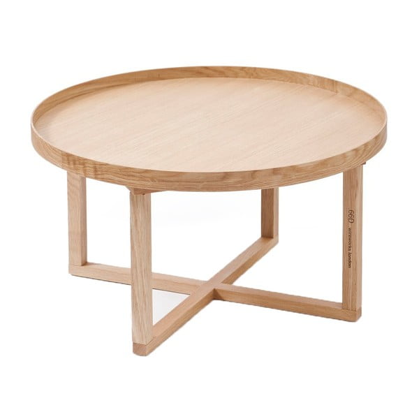 Round kerek tölgyfa asztal, ⌀ 66 cm - Wireworks