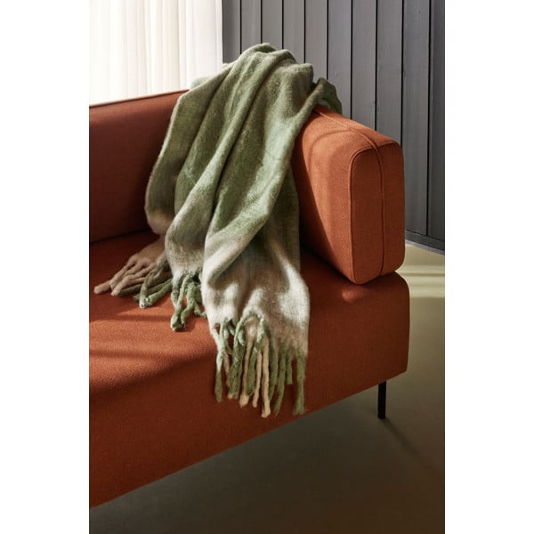 Fehér-zöld takaró 200x140 cm Inlet - Hübsch-image-1