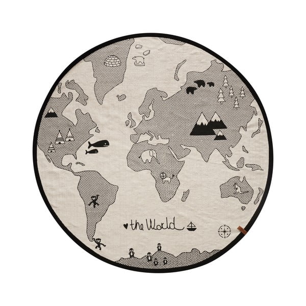 The World pamut szőnyeg, ⌀ 135 cm - OYOY