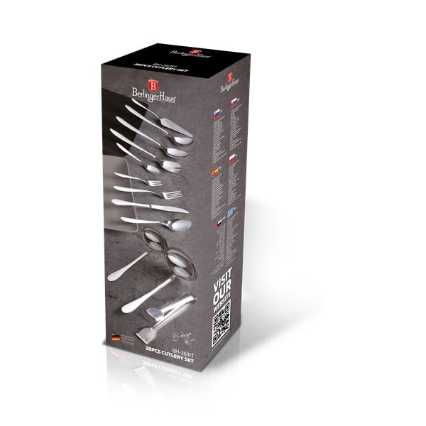 Rozsdamentes acél evőeszköz szett 38 db-os Jumbo - BerlingerHaus-image-2