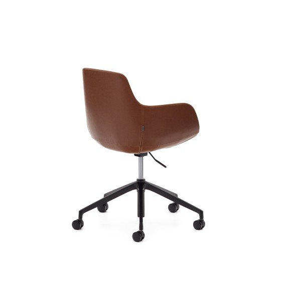 Konyakbarna bőrutánzat irodai szék Tissiana – Kave Home-image-4
