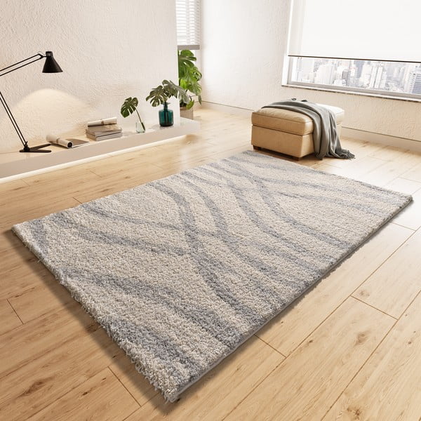 Világosszürke-krémszínű szőnyeg 133x190 cm Helia – Universal-image-1