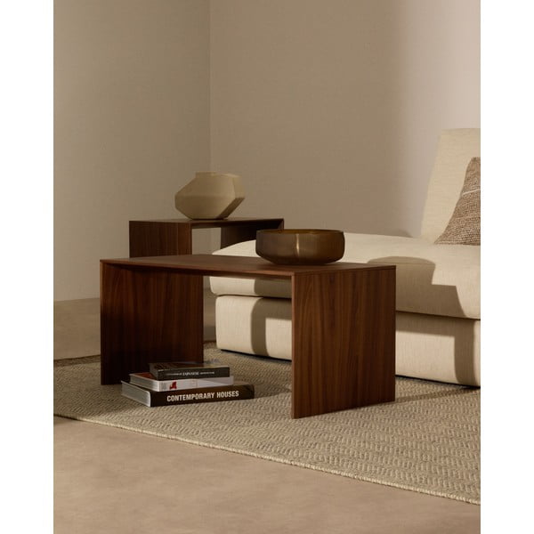 Tárolóasztal diófa dekorral 40x55 cm Litto – Kave Home-image-3