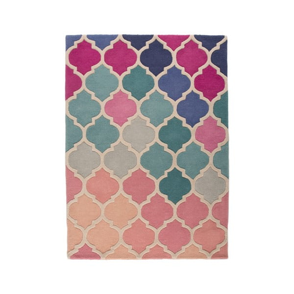 Illusion Rosella gyapjú szőnyeg, 160 x 230 cm - Flair Rugs
