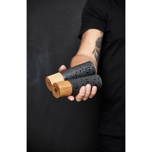 Fekete kerámia só- és borsőrlő szett 2 db-os Gastro Black – Bitz-image-1