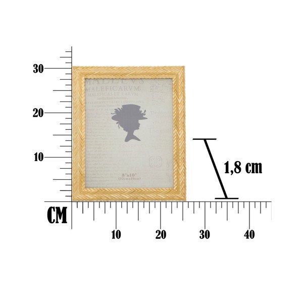 Stick Glam sárga, gyanta alapú képkeret, 25,3 x 30,5 cm - Mauro Ferretti-image-4