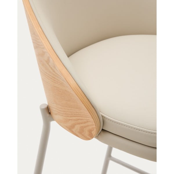Bézs-natúr színű bárszék (ülésmagasság 77 cm) Eamy – Kave Home-image-3