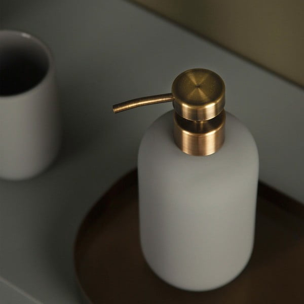 Zöld kerámia szappanadagoló 200 ml Lotus – Mette Ditmer Denmark-image-1