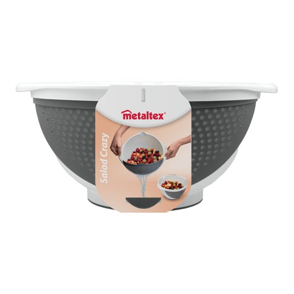 Fehér tál szűrővel 2v1, Ø 28 cm - Metaltex-image-4