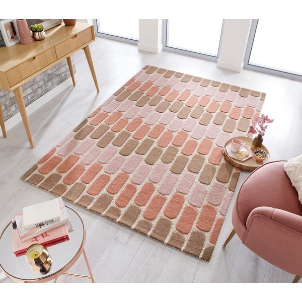 Fossil narancssárga gyapjú szőnyeg, 160 x 230 cm - Flair Rugs-image-4