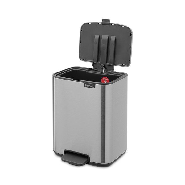 Matt ezüstszínű acél pedálos szemetes 7 l Bo – Brabantia-image-2