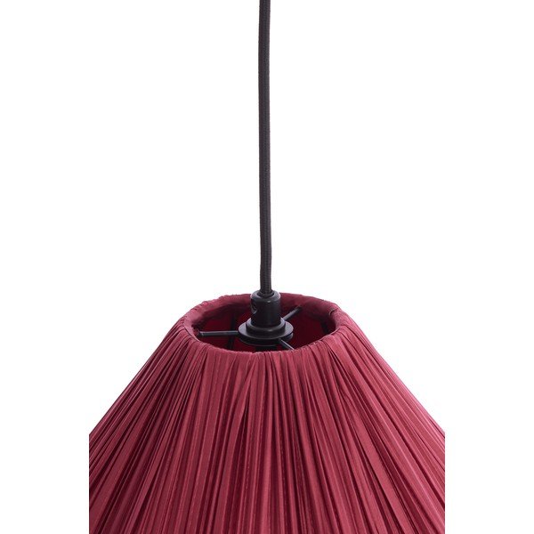 Borvörös függőlámpa textil búrával ø 12 cm Verita – Light & Living-image-3