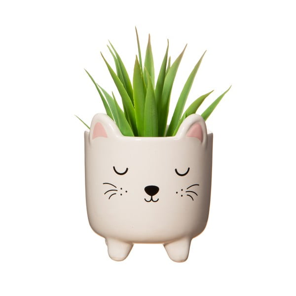 Kő virágcserép ø 7,5 cm Cat – Sass & Belle-image-1