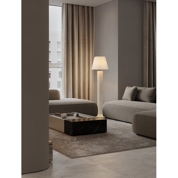 Fehér-krémszínű kő állólámpa (magasság 150 cm) Bacoo – Nova Luce-image-1