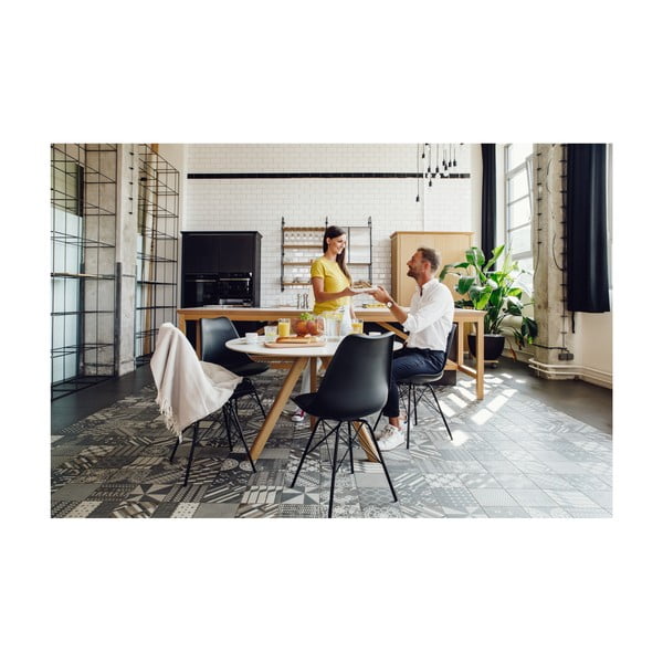 Eco 2 db fekete szék fekete fémlábakkal - Bonami Essentials-image-2