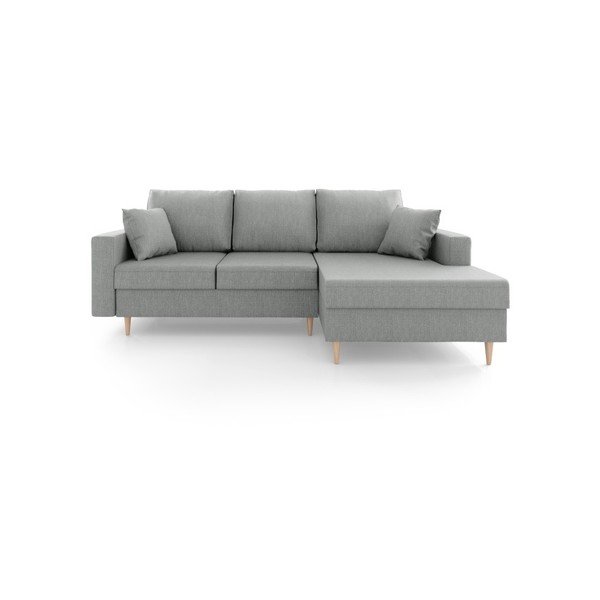 Aubrieta szürke kinyitható kanapé tárolóhellyel, jobb oldali kivitel - Mazzini Sofas-image-3