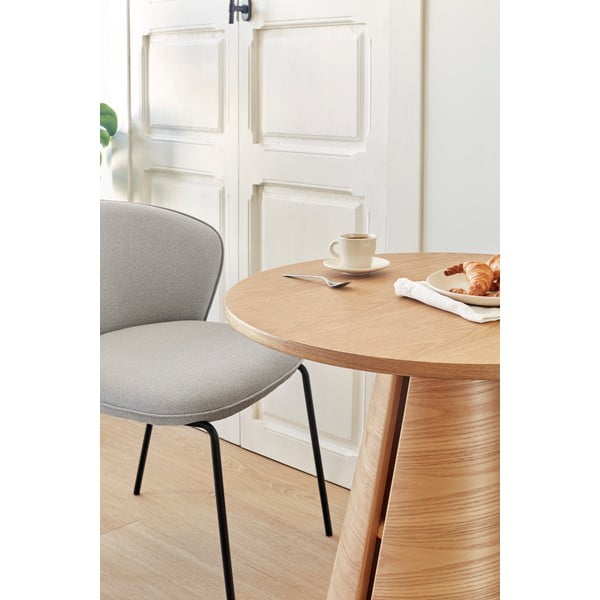 Natúr színű kerek étkezőasztal tölgyfa dekorral ø 65 cm Cep – Teulat-image-2