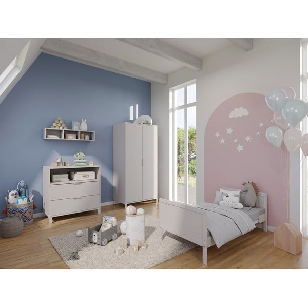 Krémszínű gyerek komód pelenkázó feltéttel 89x102x77 cm Alkmaar – Germania-image-1