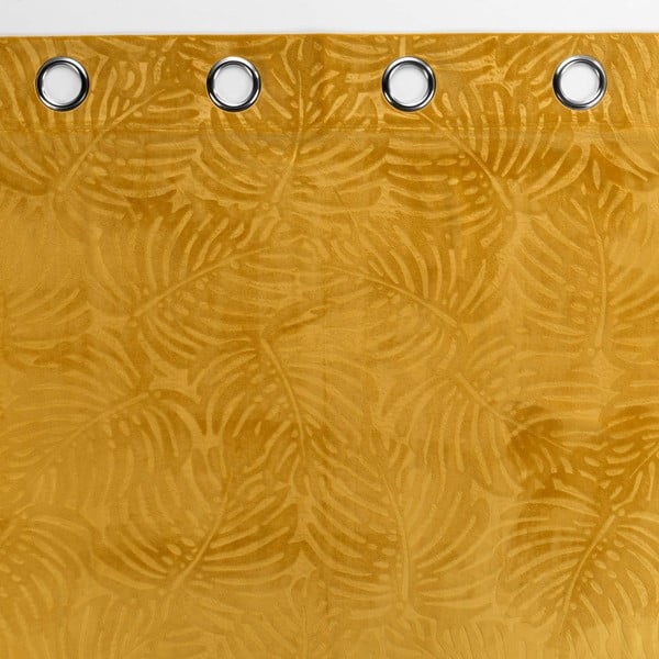 Sárga bársony függöny 140x240 cm Analia – douceur d'intérieur-image-2