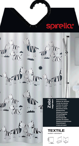 Zuhanyfüggöny 180x200 cm Zebi – Spirella-image-3