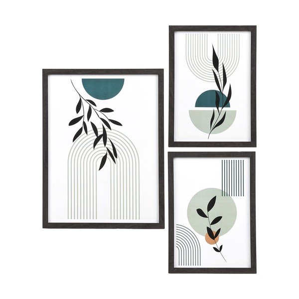 Fekete fali képkeret szett 3 db-os 30x40 cm Aspen – House Nordic