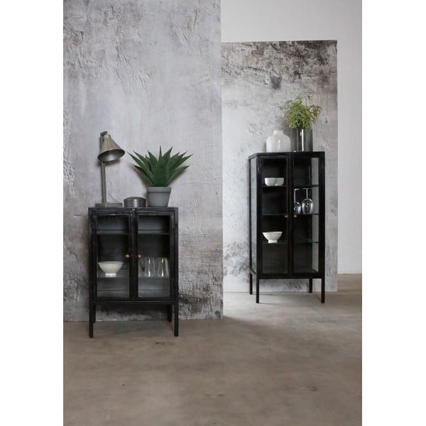 Nino fekete komód, magassága 131 cm - Canett-image-2