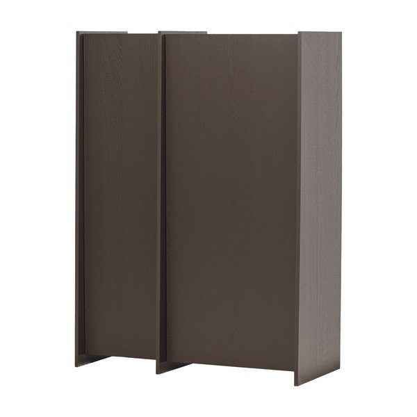 Sötétbarna szekrény kőrisfa dekorral 102x140x44 cm Brock – WOOOD